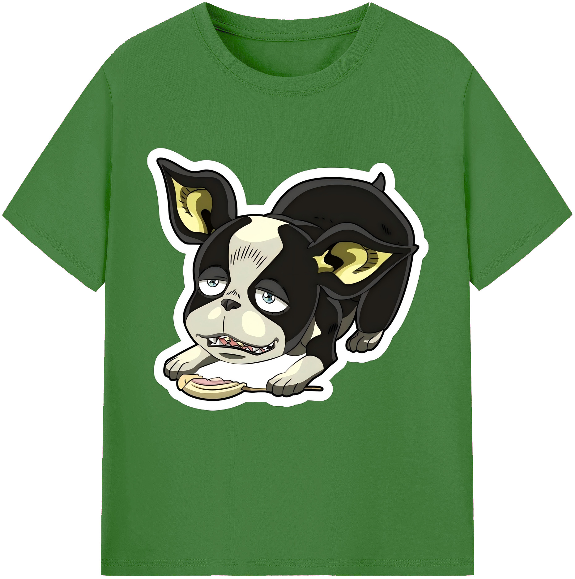 （画像用） ジョジョの奇妙な冒険 イギー JoJo's Bizarre Adventure Iggy レディースカジュアルプリントTシャツ（綿100％）